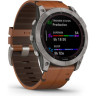 Часы GARMIN FENIX 7X SAPPHIRE SOLAR TITANIUM WITH A CHESTNUT LEATHER STRAP 11166