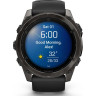 Смарт-часы GARMIN FENIX 8 – 51 мм, AMOLED Sapphire, титан с DLC-покрытием Carbon Gray и силиконовым ремешком черного/серого цвета 010-02905-21